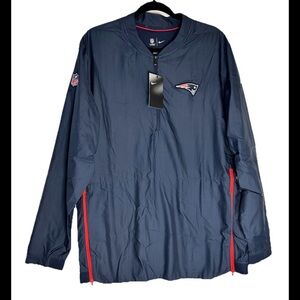 PATRIOTS New England Nike Football Sideline Coach Half Zip Sz L NWT